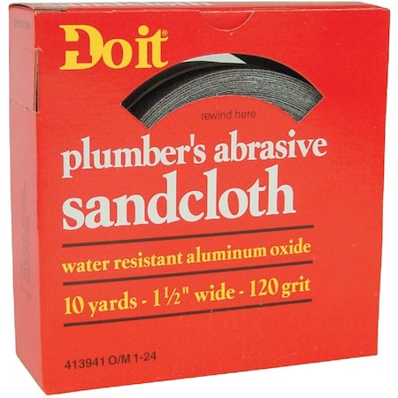 All-Source 1-1/2 In. x 10 Yd. 120-Grit Plumber's Abrasive Sand Cloth 095107